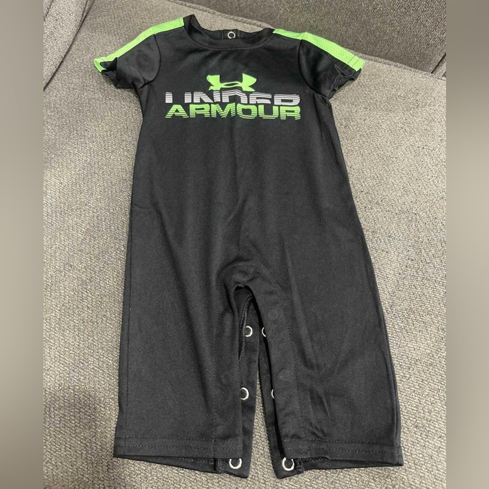 Under Armour Black Bodysuit with Green Highlights